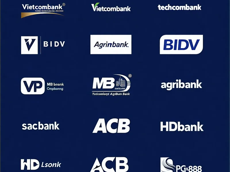 Hình ảnh các logo ngân hàng đối tác của pg88